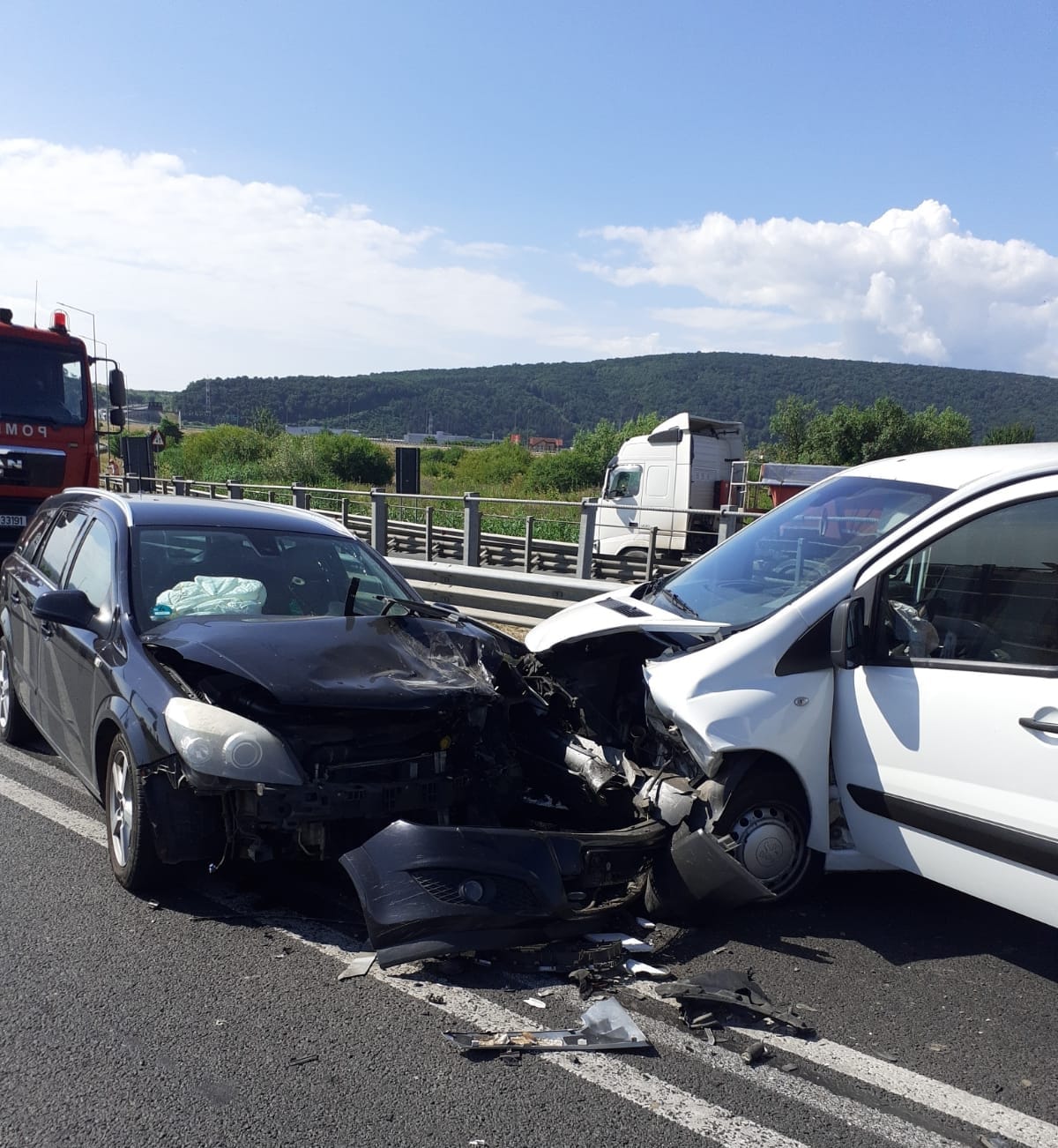 Read more about the article Accident la Gilău, pe breteaua autostrăzii