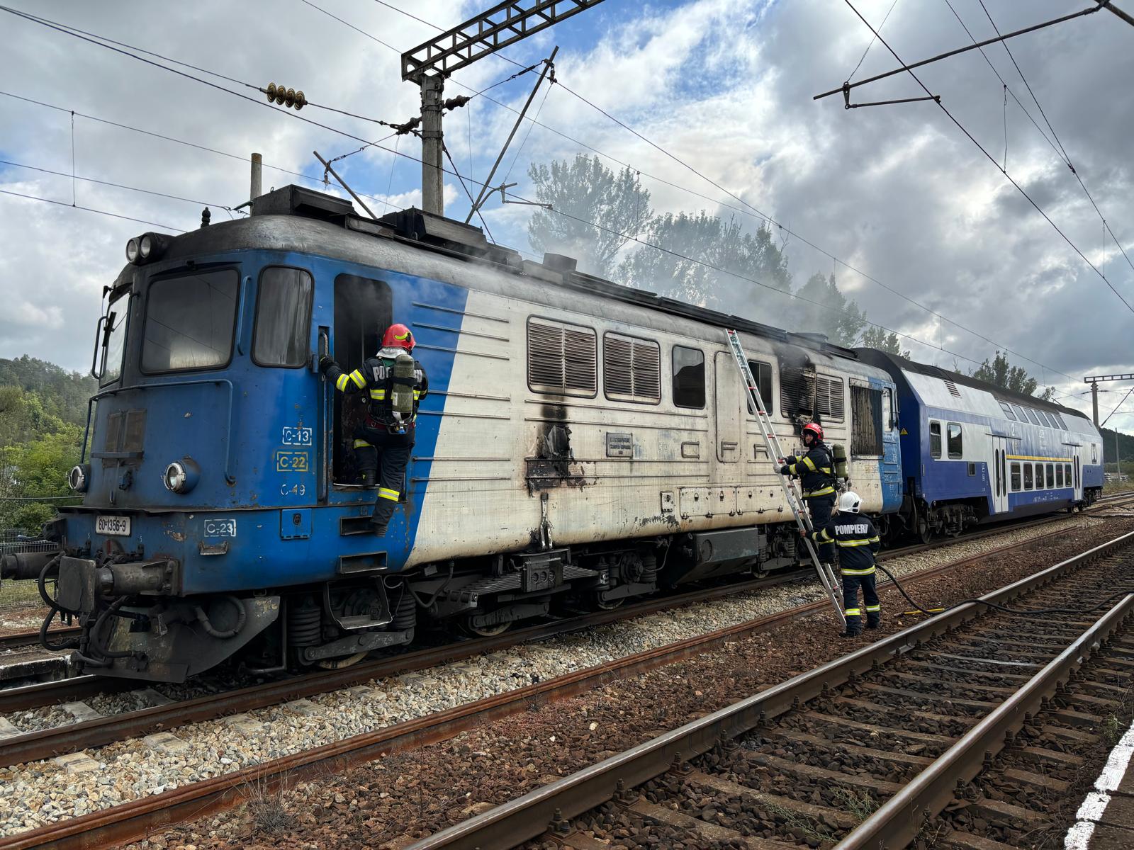Read more about the article A luat foc o locomotivă dintr-o gară din Iclod