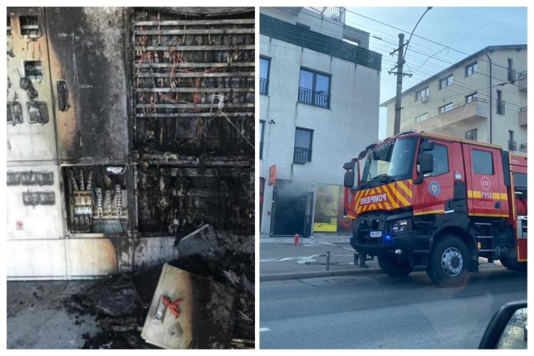 Read more about the article Incendiu la o casă de pariuri din Cluj. Trei persoane au reușit să se salveze