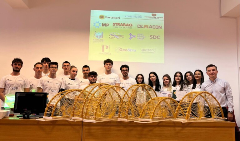 Read more about the article Studenții de la UTCN Cluj-Napoca și-au folosit inventivitatea și au construit poduri din spaghete