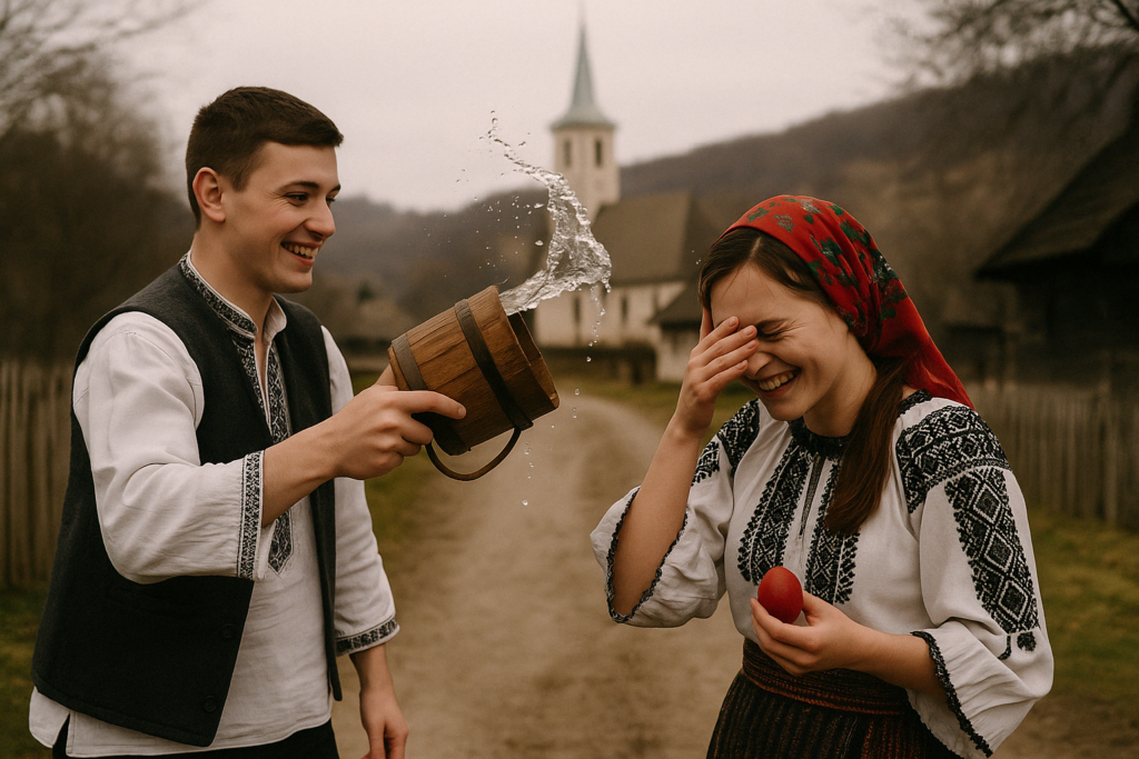Read more about the article A DOUA ZI DE PAȘTE. Obiceiul stropitului sau udatul fetelor în localități din Transilvania