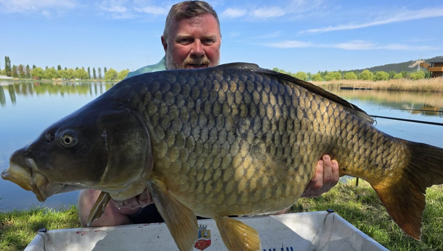 Read more about the article Primarul unui oraș din județul Cluj a reușit o captură de poveste: un crap de aproape 22 kilograme!