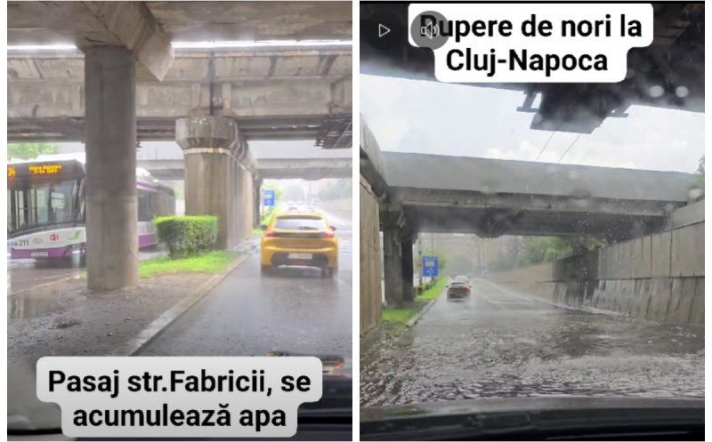Read more about the article Mai multe străzi din Cluj-Napoca au fost inundate după furtuna de luni