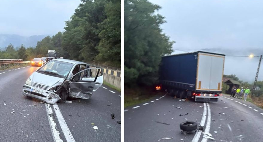 Read more about the article Un alt accident rutier pe DN1 E60. Au fost implicate un autotren și un autoturism