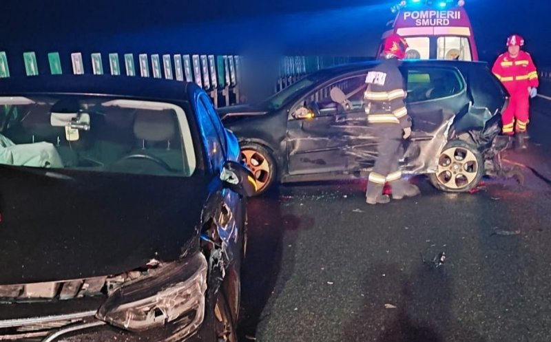 Read more about the article Accident pe Autostrada Transilvania cu două mașini implicate. O femeie și doi copii mici, transportați la spital