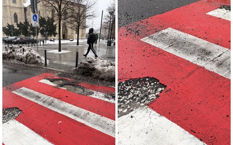 Read more about the article „Speed bump natural, nu groapă!”. Cum fac haz de necaz clujenii de „craterele” din centrul orașului