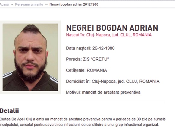Read more about the article Cel mai periculos infractor din Cluj, prins de carabinierii din Italia. „Crețu” are fapte de o violență extremă la activ