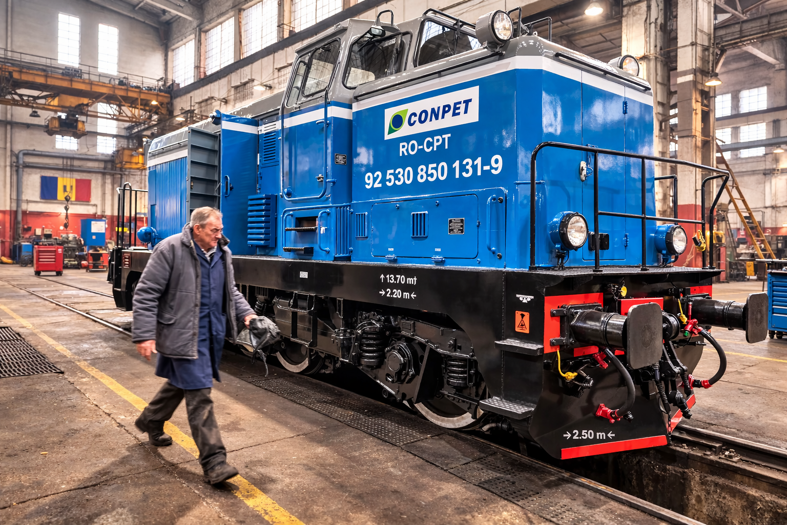 Read more about the article Locomotivă cu motor de submarin, veche de peste 50 de ani, restaurată complet la Remarul „16 Februarie” Cluj