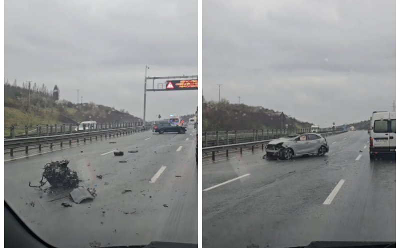 Read more about the article Accident pe Autostrada Transilvania. Două autoturisme s-au făcut praf