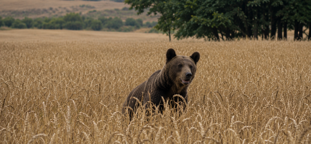 Read more about the article Ursul despre care în copilărie credeam că e doar în pădure sau la munte a ajuns în lanurile de grâu și de porumb ale Clujului