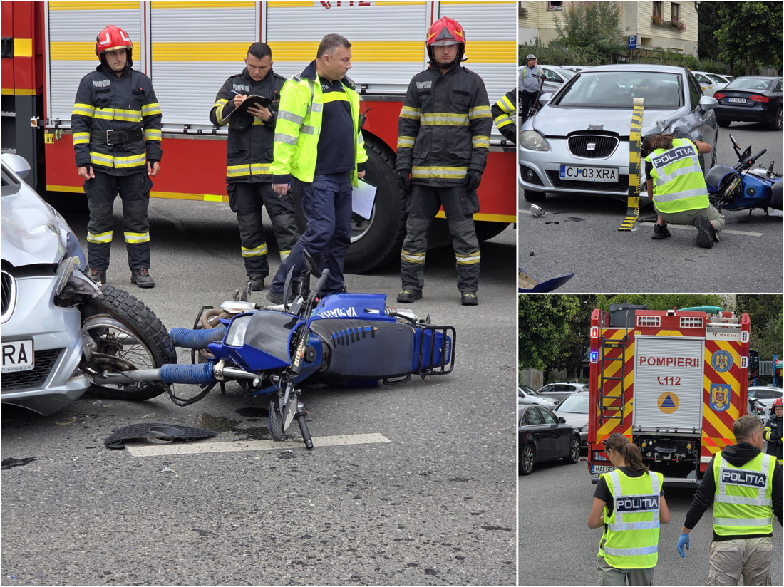 Read more about the article Motociclist de 70 de ani, rănit într-un accident pe strada Fântânele din Cluj-Napoca
