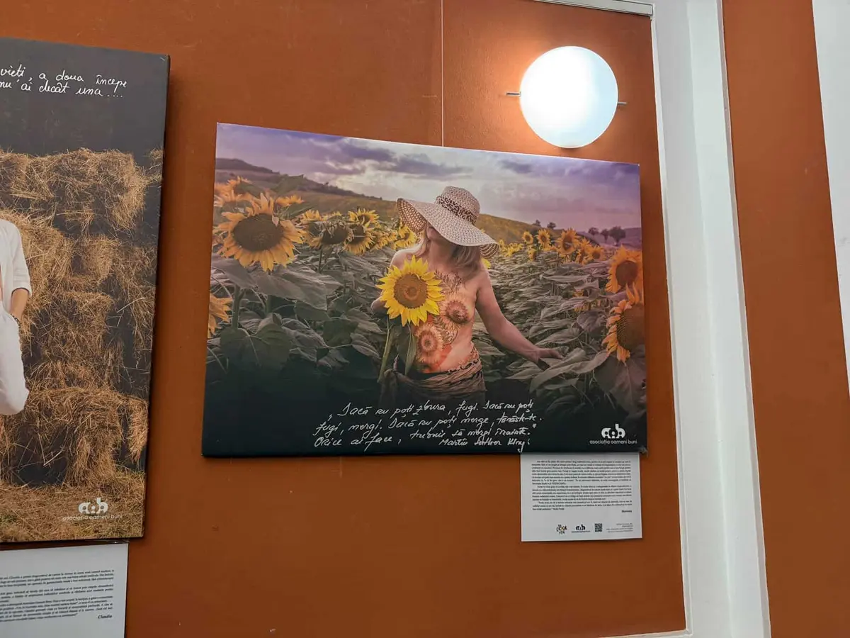 Read more about the article Expoziția (On) Cool Art, la Casino: șapte femei care au învins cancerul își spun poveștile prin artă