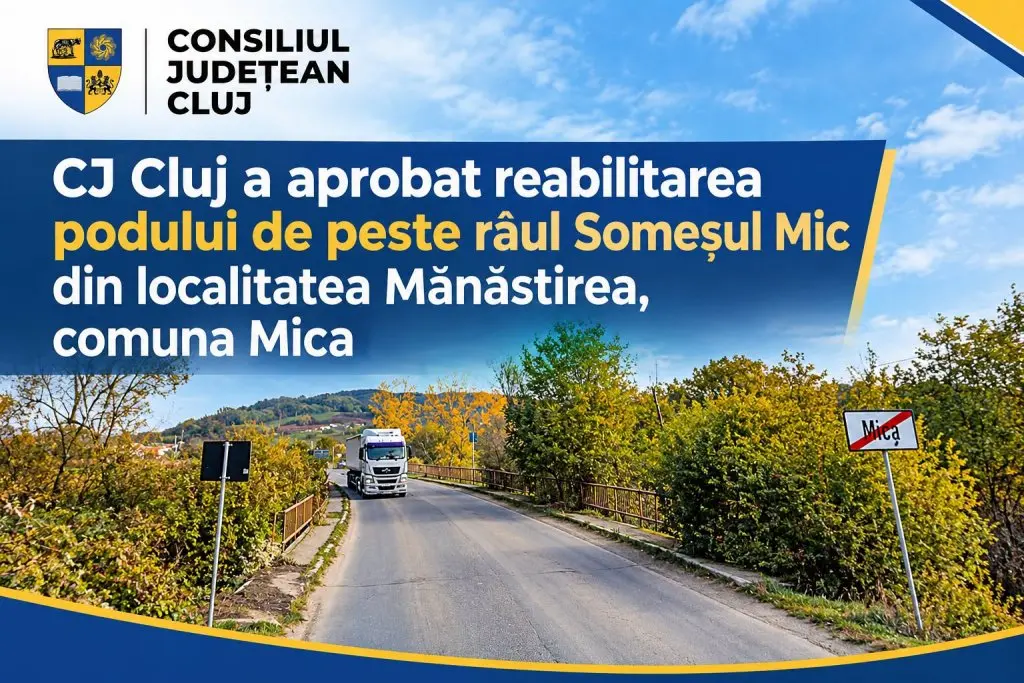 pod Mănăstirea Mica - Podul de la Mănăstirea, comuna Mica, va fi reabilitat