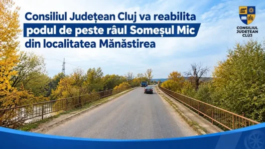 pod Mănăstirea reabilitare - Podul din Mănăstirea, reabilitat de CJ Cluj cu 7,6 mil. lei