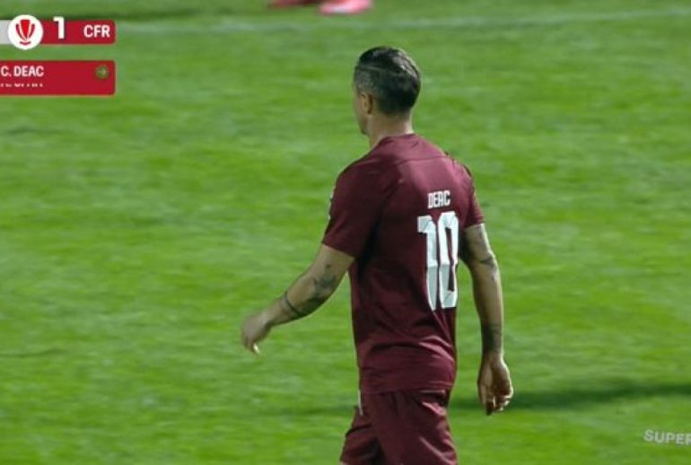 Ciprian Deac in meciul Metaloglobus CFR Cluj