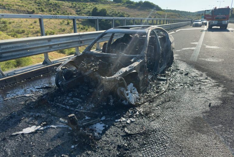 Incendiu masina Autostrada Transilvania