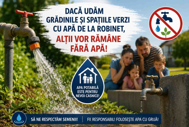Nu udati gradinile cu apa potabila