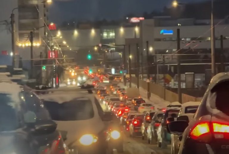 Trafic blocat Cluj 13 ianuarie 2026-1