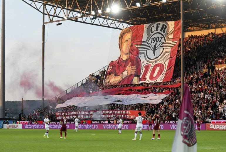 ROU, Cluj-Napoca: CFR 1907 Cluj goes against FC Arges The match counting for the 10th round of Romania Superliga s Play off was disputed on May 22th 2026 on Dr Constantin Radulescu Stadium Copyright: xAncaxTepeix